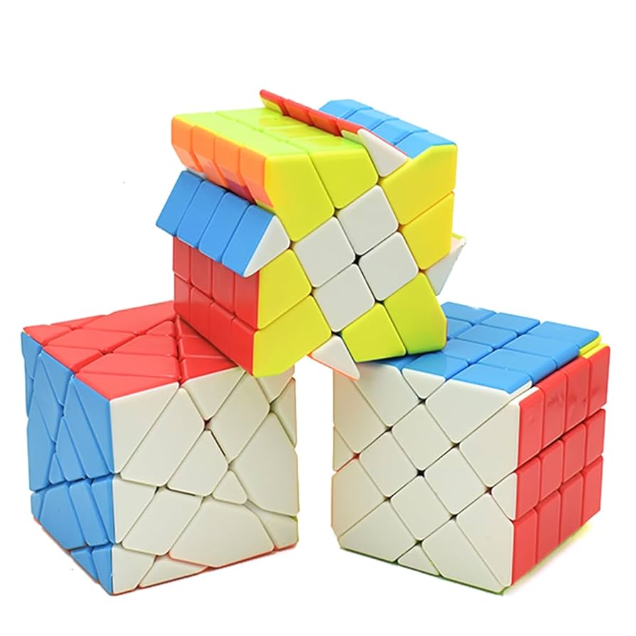 CUBE Eastsheen 4x4x4 Brain Teaser Cube Multi-Color Puzzle White